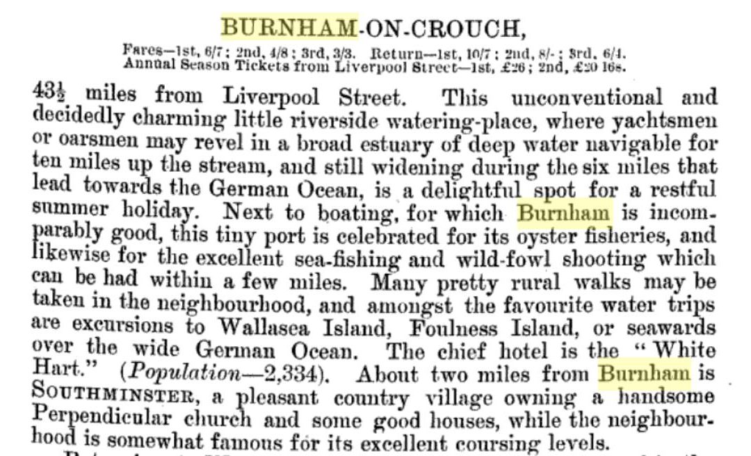 A little article about Burnham (c1897)